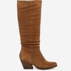 Crown Vintage Devorah 2 Caramel Brown Suede Slouchy Tall Boots